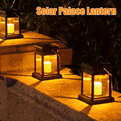 4pcs Outdoor Solar Lantern Hanging Candle Lamps Garden Decor Landscape Lighting
