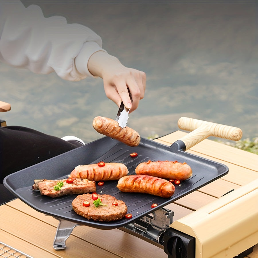 Teppanyaki Plate BBQ Grills Camping Cooking Pot Skillet Shovel Non Stick