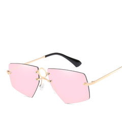 Personality Sunglasses Anti UV Frameless Concave Shaped Glasses