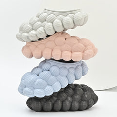 Unisex Massage Bubble Slides With Faux Fur