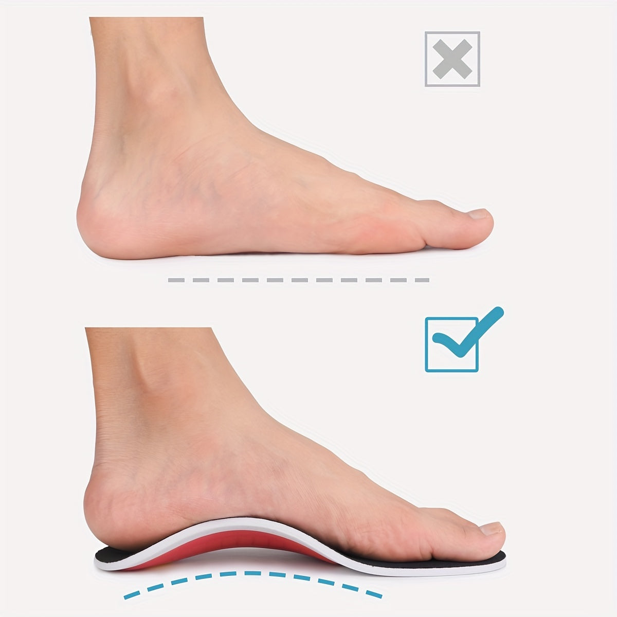 Size Up Plantar Fasciitis Insoles Arch Supports Orthotics Men Women