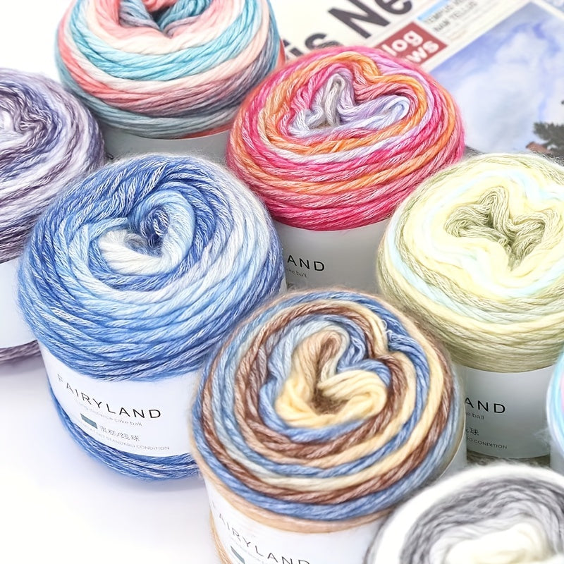 Gradient Rainbow Yarn DIY Crochet Knitting 100g