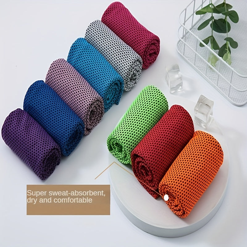 Ice Silk Sports Towel - Quick Drying & Sweat Absorbing