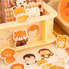 46pcs Animal Stickers Pack - DIY Journal Decoration Adhesive Sealing Stickers