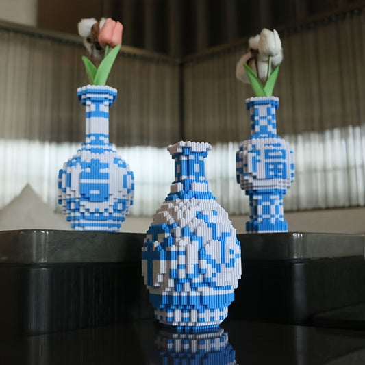 4600pcs Porcelain Vase Building Block Set