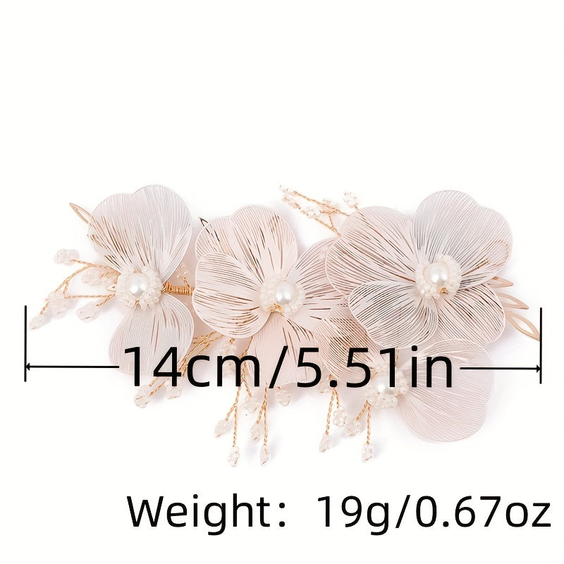 Floral Crystal Headband Girls Hair Accessories Birthday Wedding Headpiece