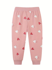 Girls' Jogger Sweatpants Drawstring Waist Casual Comfort Sports Trousers