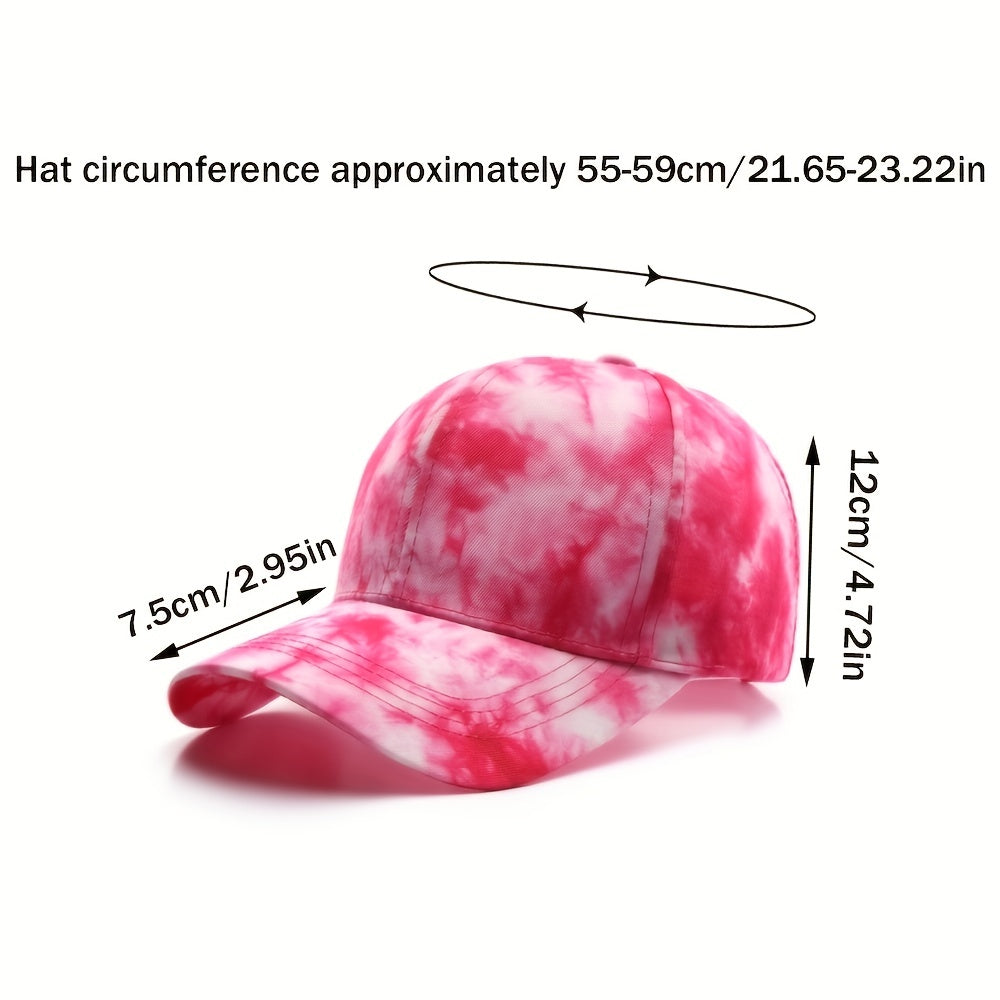 Tie Dyed Gradient Sunshade Baseball Cap for Men Women