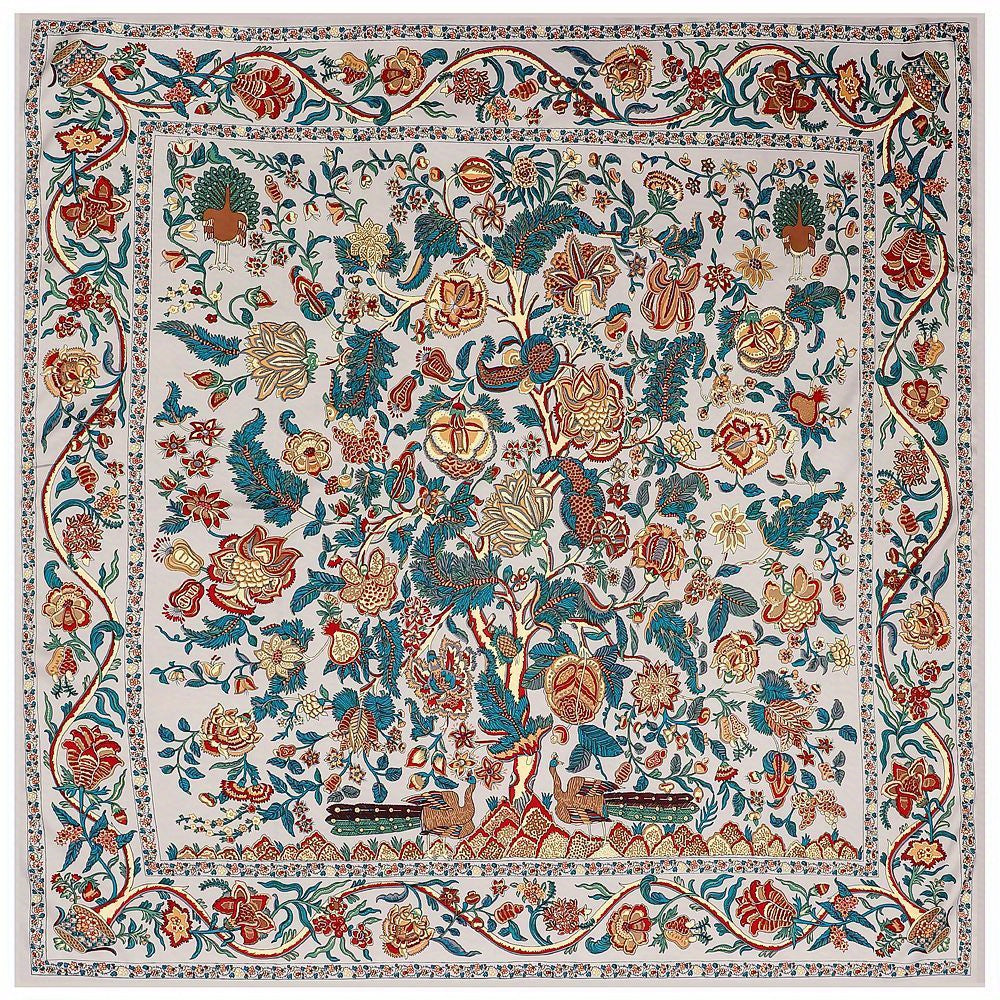 Flower & Tree Bandana Silk Tube Top Shawl