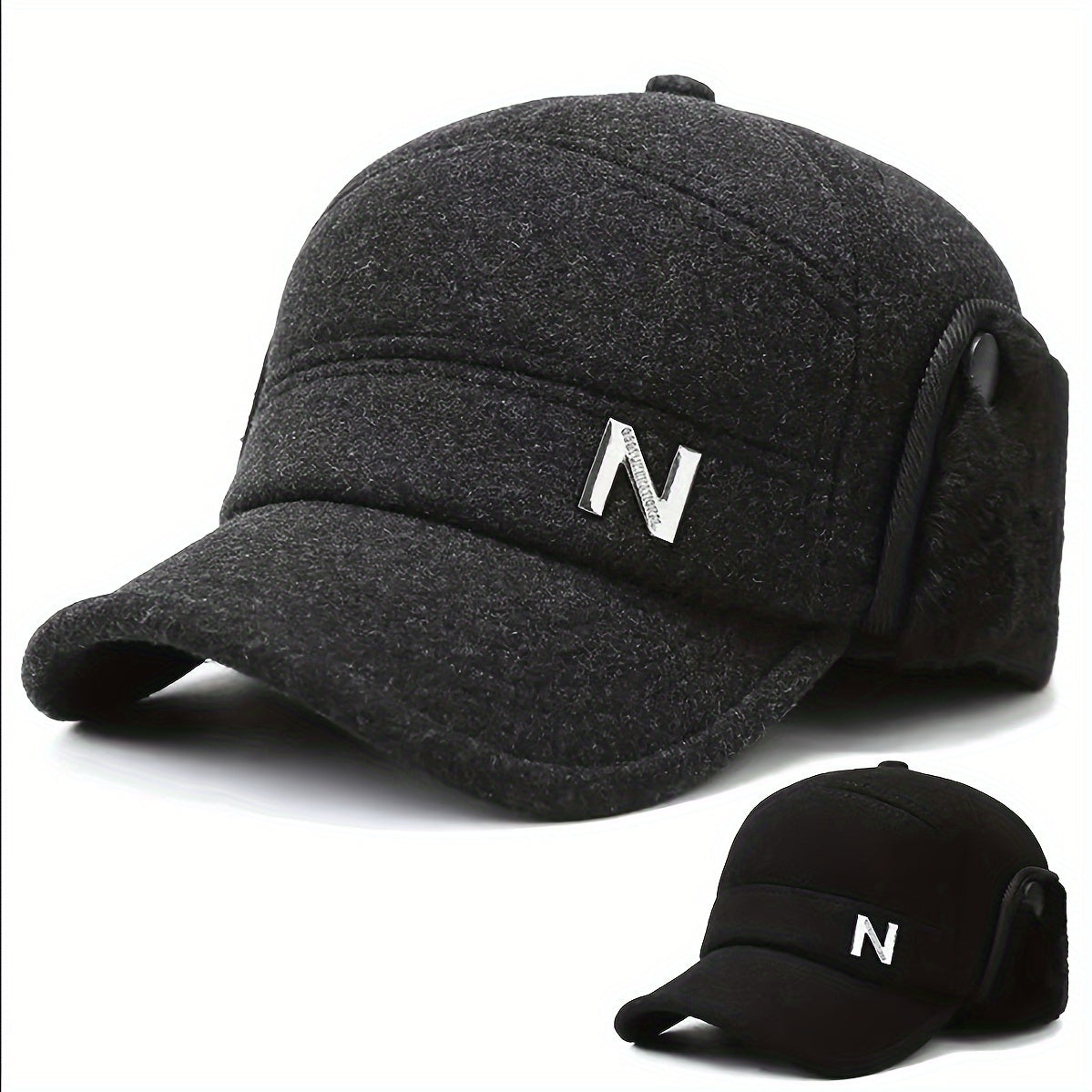 Winter Cap With Earflap Outdoor Snapback Warm Flat Top Military Hats