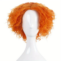 Men's Orange Yellow Wig Halloween Party Cosplay Clown Short Hair