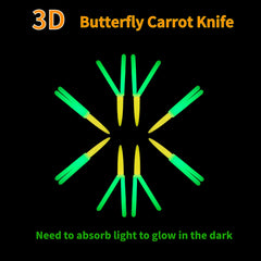 3D Gravity Luminous Butterfly Carrot Stress Relief Toy Gift