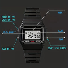 Luminous Square Electronic Outdoor Sports Watch for Boys