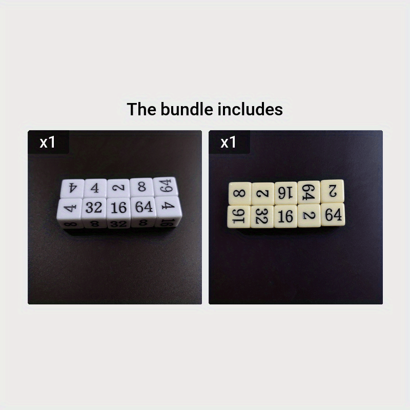 10pcs 16mm Yellow Right Angle Acrylic Number Dice Set