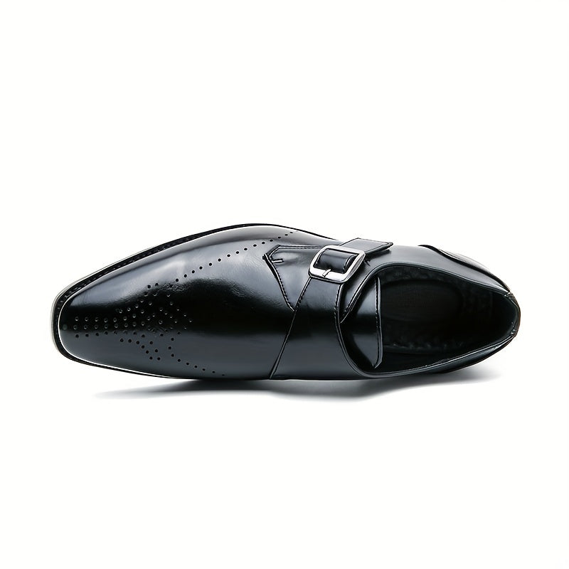 Men's Single Monk Strap Loafers Casual Slip-On Shoes Spring Summer