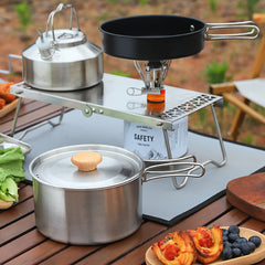 3pcs Outdoor Stainless Steel Cookware Set for Camping