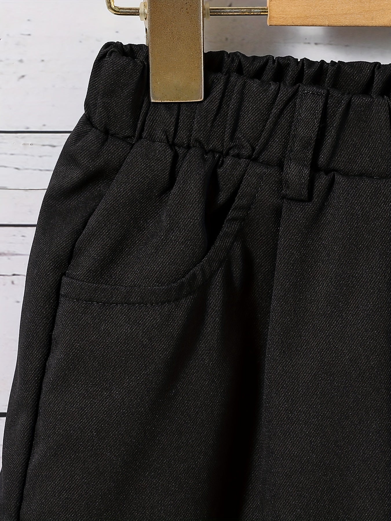 Boys Casual Solid Middle Pants With Pockets For Big And Tall Boys