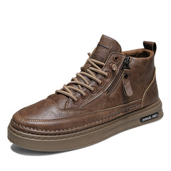 Men's Zipper Boots Retro Style Comfortable