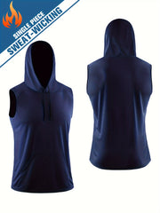 Men's Hooded Quick Drying Sports Vest Breathable Tank Top