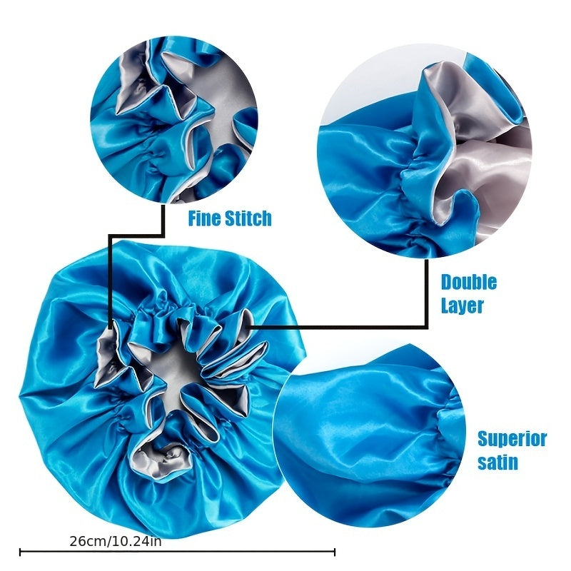 Baby Satin Bonnet Elastic Sleeping Cap for Toddler Boys and Girls