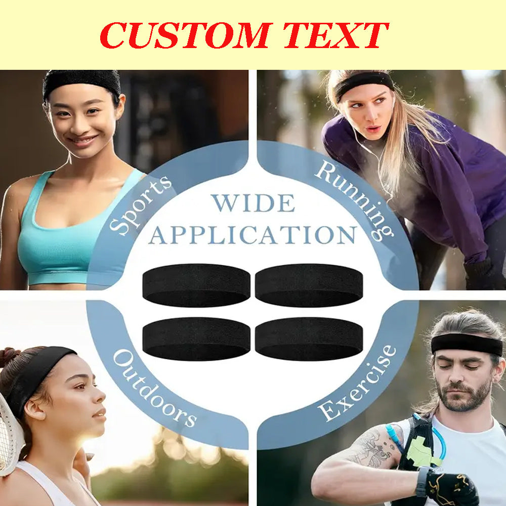 2pcs Custom Unisex Hair Band Headbands for Sports & Gym