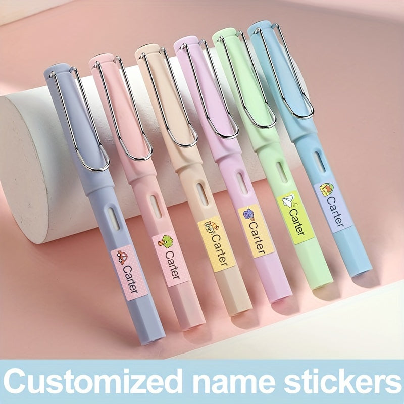 Custom Name Stickers x180 Waterproof Clear Non Fading