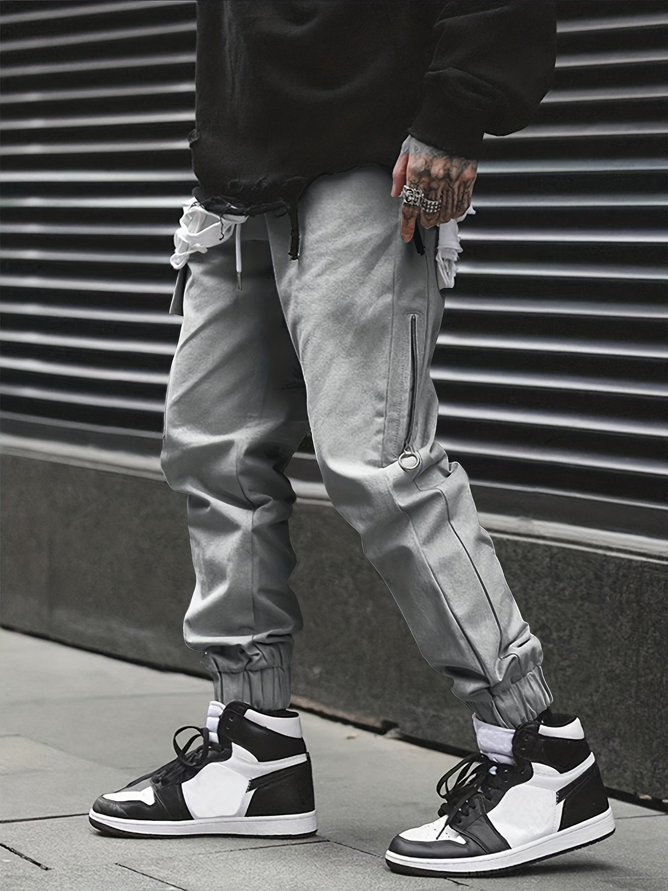 Men's Cargo Pants Casual Drawstring Joggers Spring Fall Streetwear