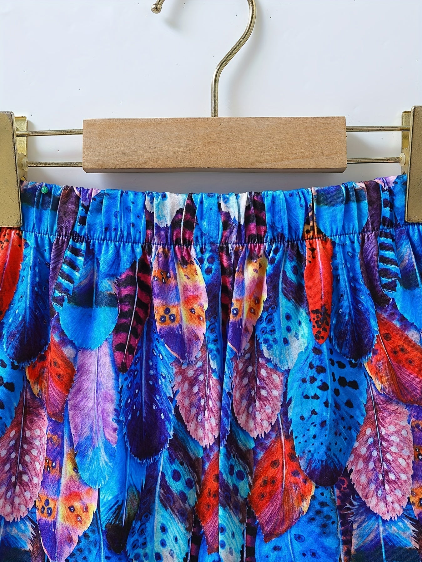 Boys Feather Print T shirt & Shorts 2pcs Loungewear Pajamas
