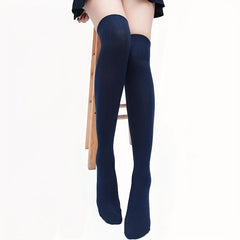 Girls Cotton Thigh High Socks Kids Over Knee Stockings