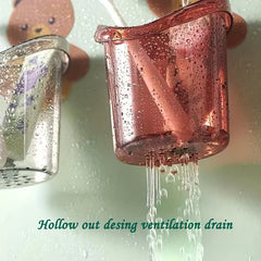 Bear Toothbrush Holder Wall Mounted Storage Box for Toothpaste and Toothbrushes