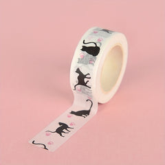 1 Pc Cartoon Cat Paper Washi Tapes Decorative Adhesive Tapes