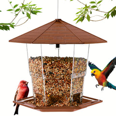 Retractable Bird Feeder with Latch Feature for Garden Decoration