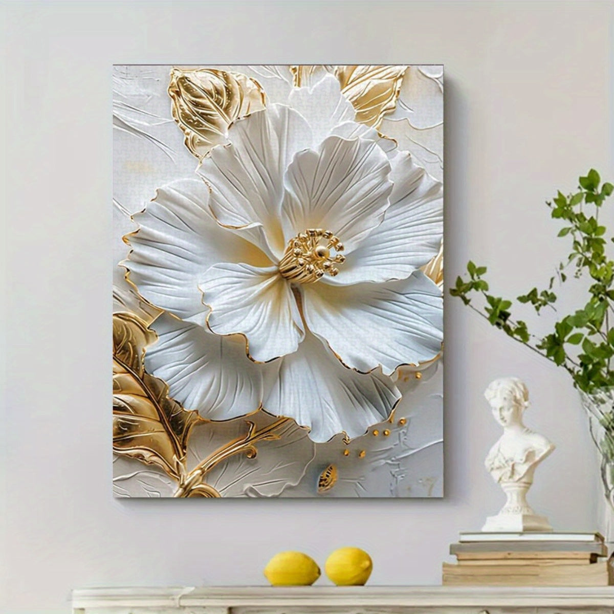 1000pcs 3D Relief & Golden Floral Jigsaw Puzzle Home Decor