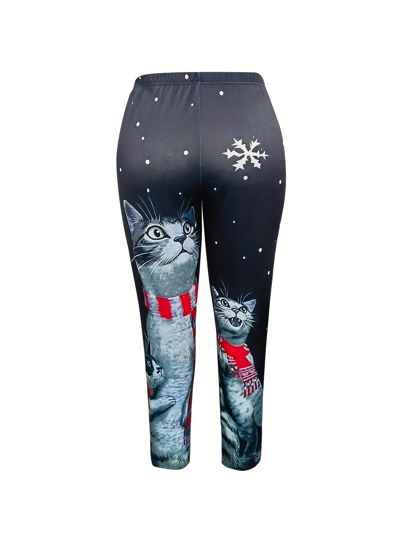Women's Cat Print High Rise Leggings