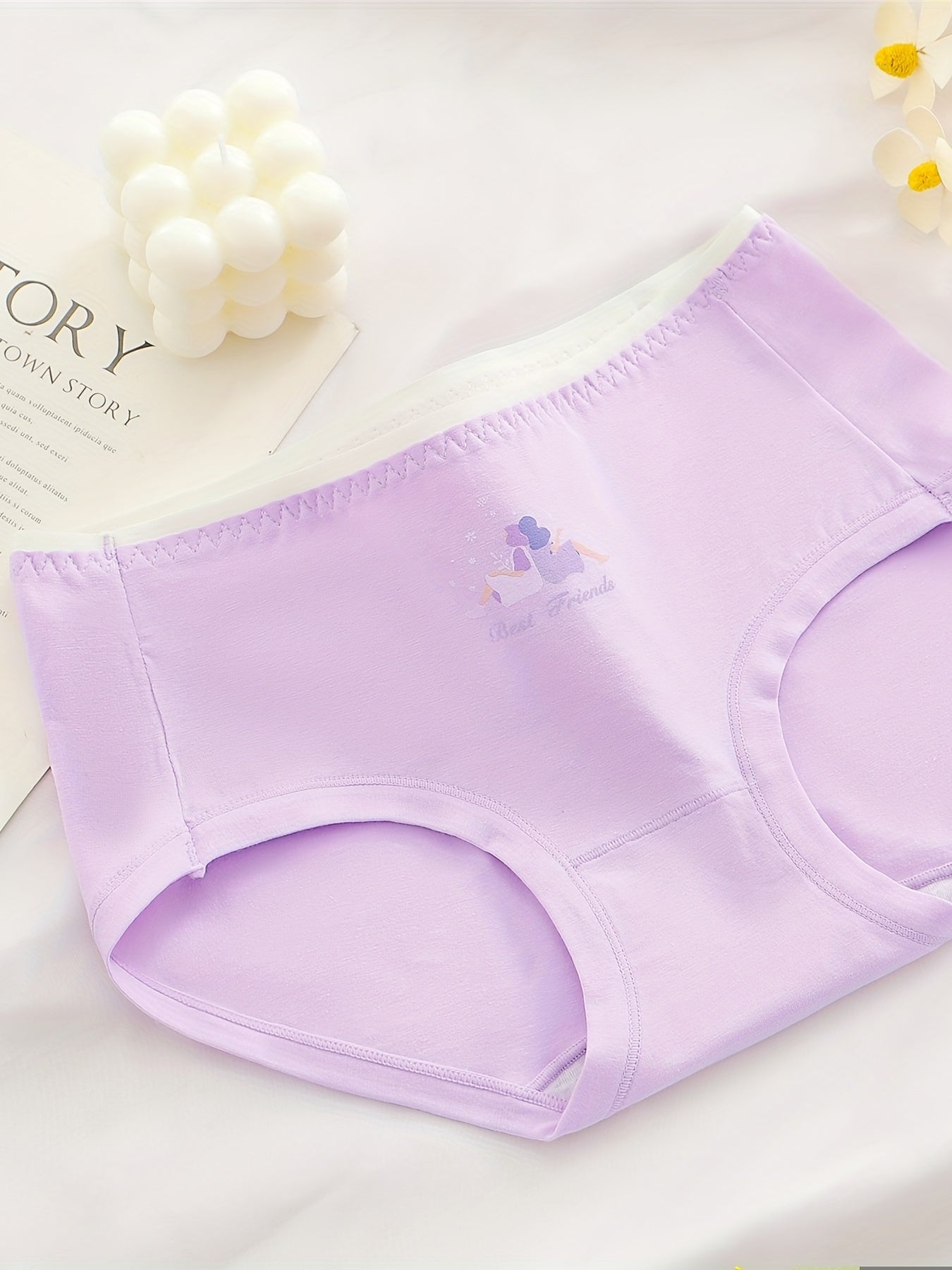 Girls Cartoon Bell Shortie Brief Cotton Underwear Set