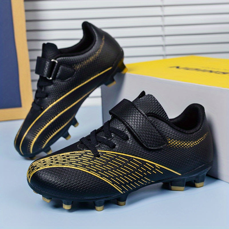 Boy's AG Cleat Football Boots Hook Loop Fastener Outdoor Soccer Cleats