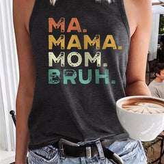 Sleeveless Letter Print Tank Top for Women