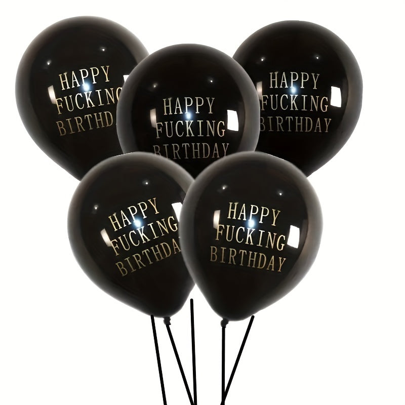 10pcs Birthday Balloons Letters Printed Balloons for Party Decoration
