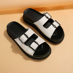 Women's Platform Sandals Casual Slip On Flat Summer Shoes