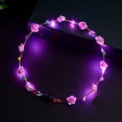 LED Flower Crown Headband Light Up Party Hairband