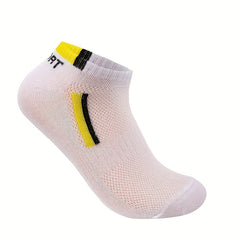 5 Pairs Men's Casual Crew Sports Socks Thin Comfy Stockings for Summer Outdoor