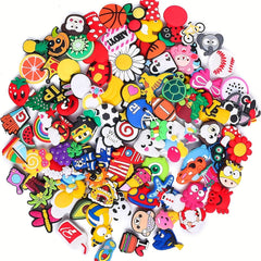 70 Pcs Random PVC Shoe Charms Garden Shoes Wristband Bracelet Docreation