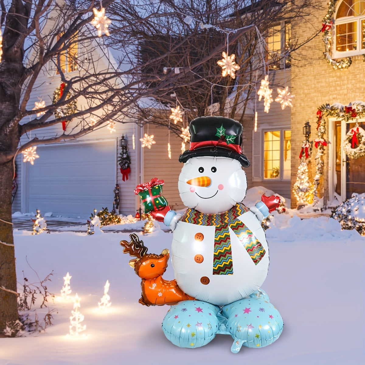 Christmas Gift Snowman Balloon Decoration