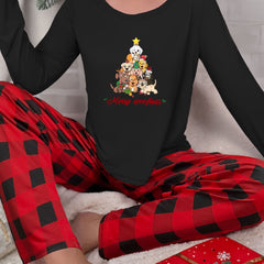 Christmas Dog Print Lounge Set Women's Loungewear