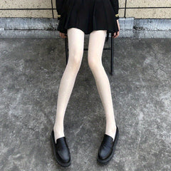 Polka Dot Mesh Tights Sheer Slim Footed Pantyhose