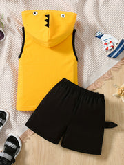 Boys Shark Teeth Outfit Casual Summer Kids Clothes