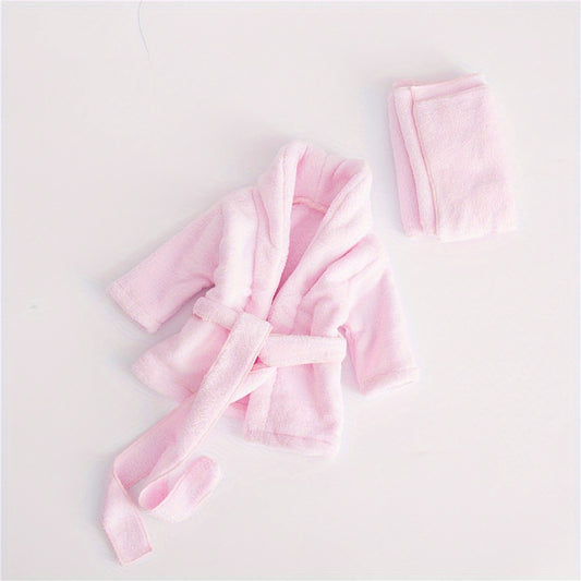 2pcs Baby Photo Bath Suit Thickened Bathrobe Prop