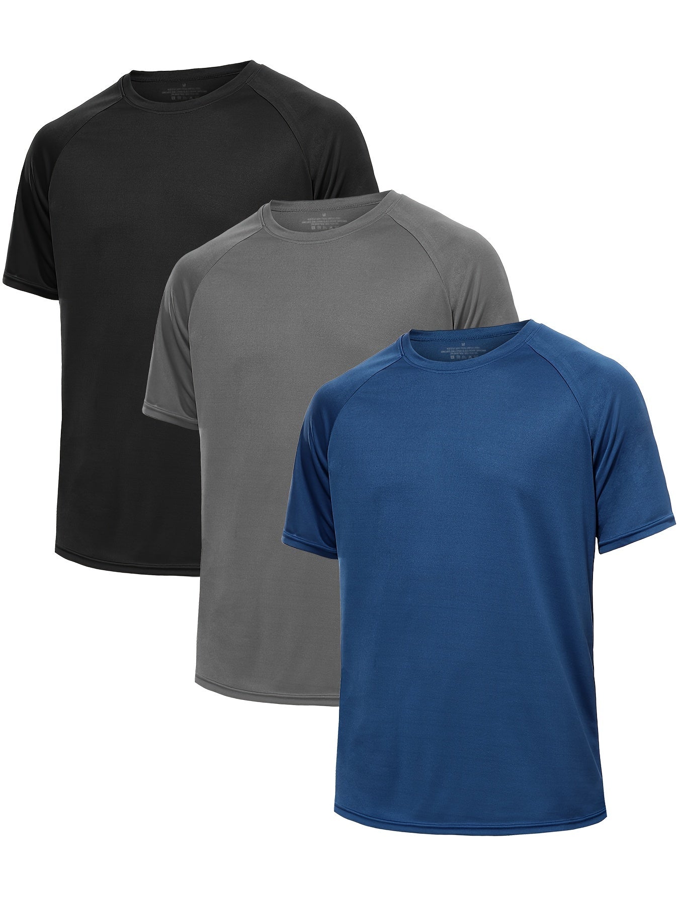 3pcs Men's Compression Shirts Short Sleeve Moisture Wicking Baselayer
