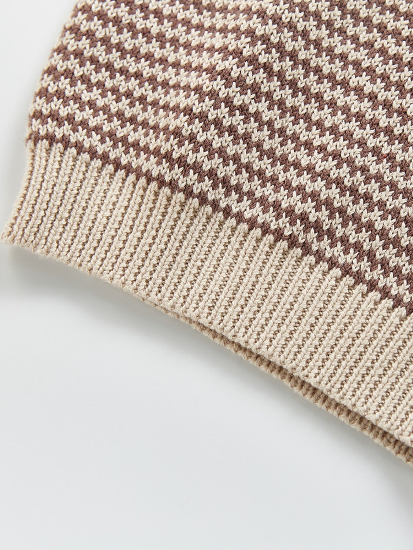 Baby Girls Striped Knitted Sweater With Pocket