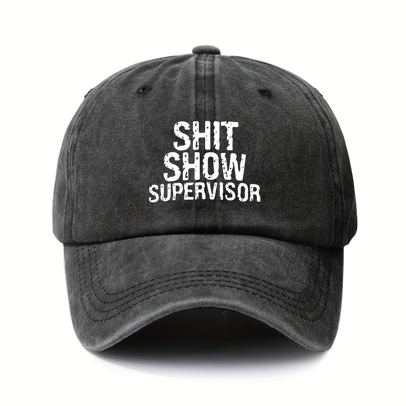 Unisex Letter Print Retro Baseball Cap Adjustable Sunscreen Hat